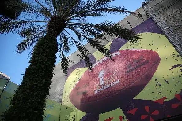 The Caesars Superdome is being prepared for Super Bowl LIX at the Caesars Superdome