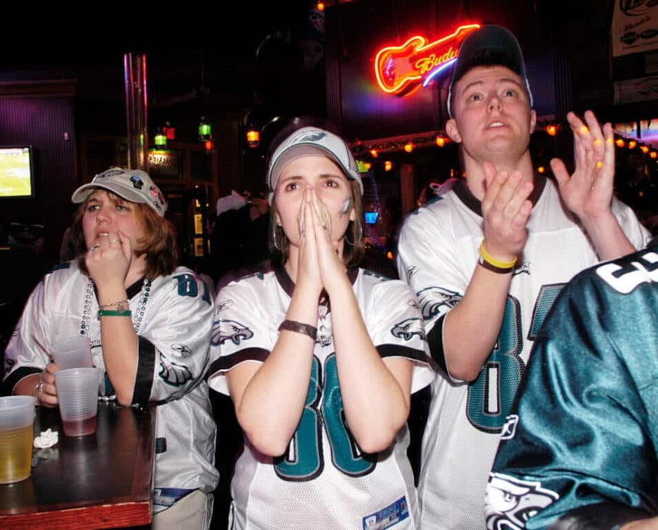 Hopeful Eagles Fans Watch Super Bowl XXXIX