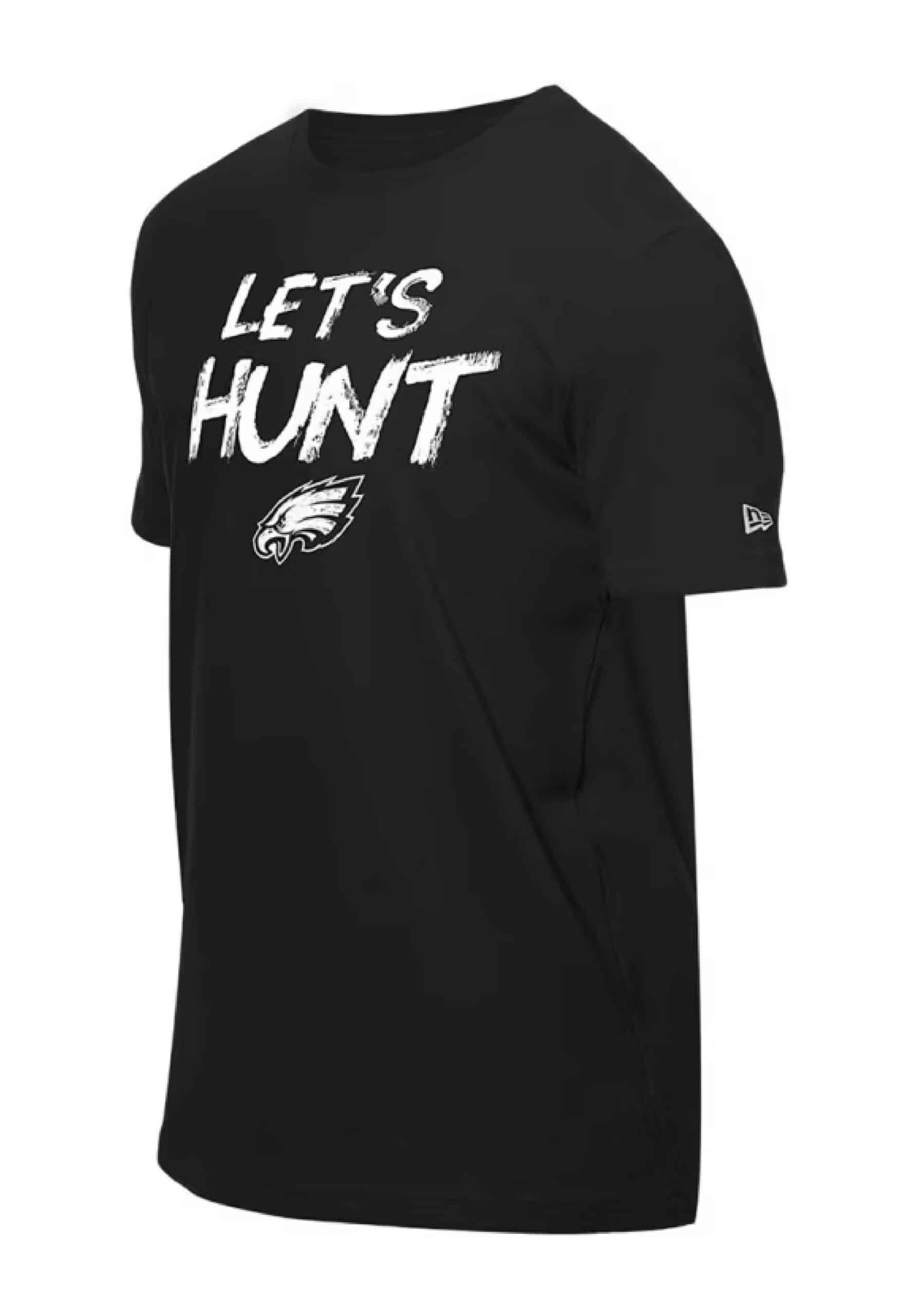 New Era Philadelphia Eagles Black Let's Hunt Short Sleeve T Shirt