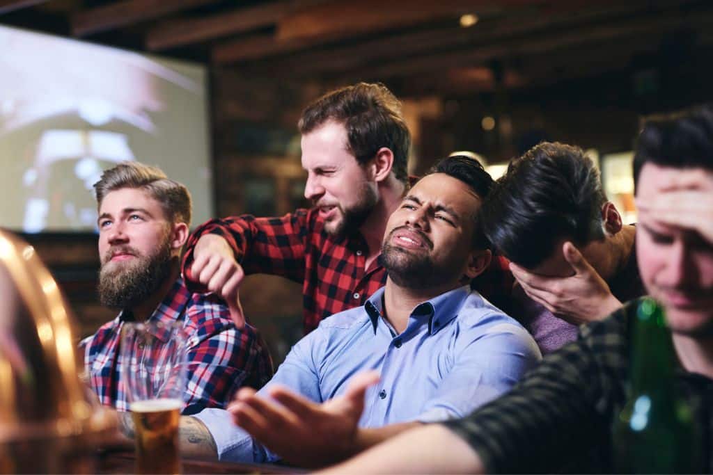 fans watching a football game